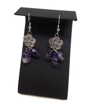 Load image into Gallery viewer, Pansy Amethyst Earrings