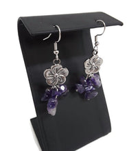 Load image into Gallery viewer, Pansy Amethyst Earrings