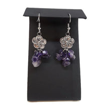 Load image into Gallery viewer, Pansy Amethyst Earrings