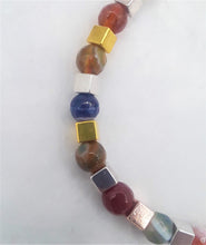 Load image into Gallery viewer, Multi-Color Quenched Crackled Agate Bead Bracelet