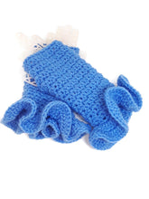 Load image into Gallery viewer, Ruffled Fingerless Gloves - Light Periwinkle