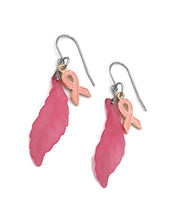 Load image into Gallery viewer, Pink Leaf Resin Earrings
