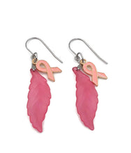 Load image into Gallery viewer, Pink Leaf Resin Earrings