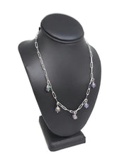 Load image into Gallery viewer, Sari Amethyst & Paperclip Chain Necklace