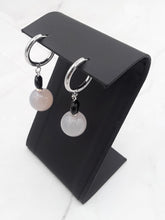 Load image into Gallery viewer, Smoky Color Quartzite Huggie Earrings
