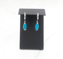 Load image into Gallery viewer, Turquoise Color Quartzite Huggie Earrings