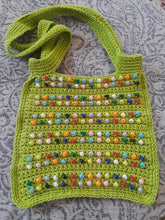 Load image into Gallery viewer, Beaded Crochet Tote Bag
