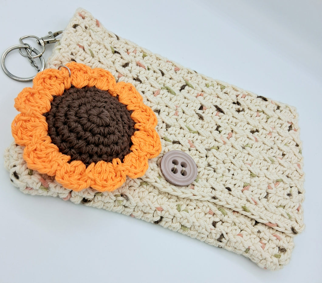 Flower Keychain - Brown & Orange