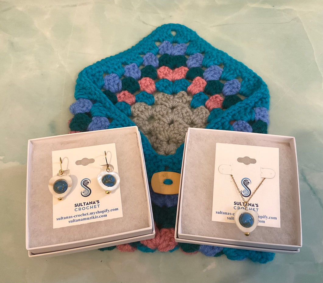 Dolomite Bead & Mother of Pearl Jewelry Gift Set