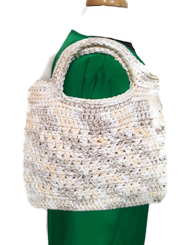 Neutral Crochet Tote Bag