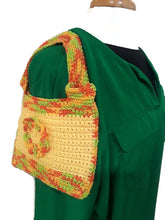 Load image into Gallery viewer, Yellow &amp; Multi-Color Crochet Tote Bag
