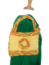 Load image into Gallery viewer, Yellow &amp; Multi-Color Crochet Tote Bag
