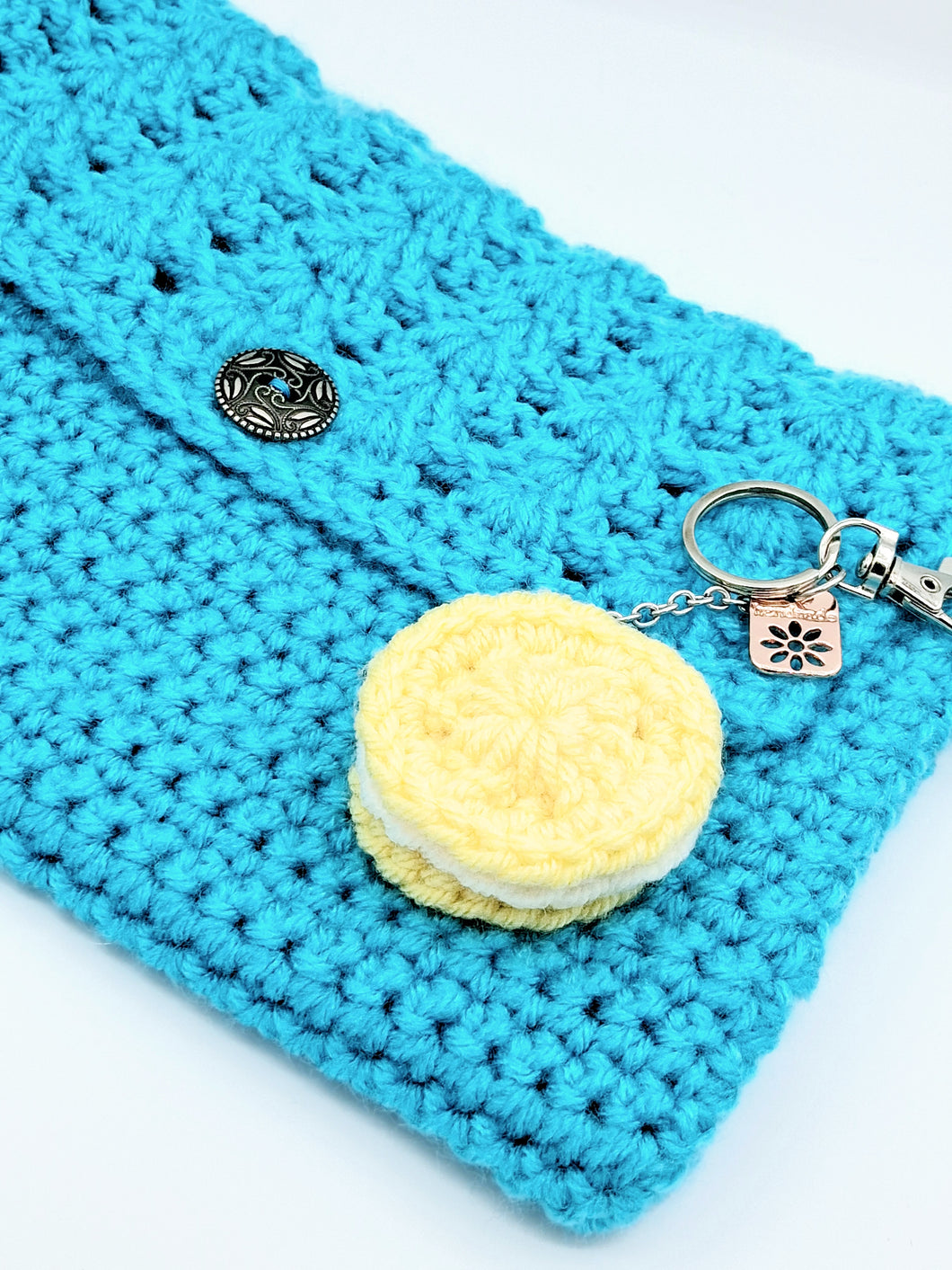 Lemon Yellow Cookie Keychain