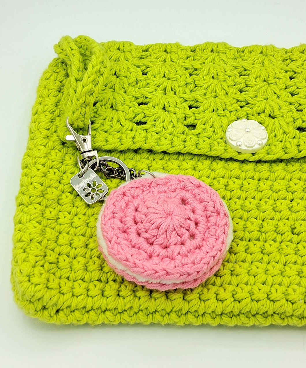 Pink Cookie Keychain