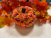 Load image into Gallery viewer, Multi-Color Neon Crochet Pumpkin
