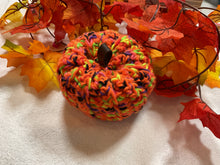 Load image into Gallery viewer, Multi-Color Neon Crochet Pumpkin
