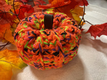 Load image into Gallery viewer, Multi-Color Neon Crochet Pumpkin
