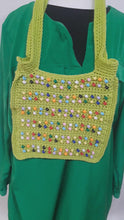 Load and play video in Gallery viewer, Beaded Crochet Tote Bag
