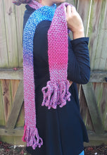 Load image into Gallery viewer, Berry Color Block Skinnee Scarf
