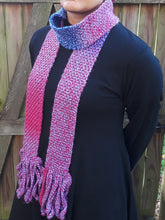 Load image into Gallery viewer, Berry Color Block Skinnee Scarf
