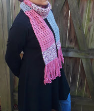 Load image into Gallery viewer, Strawberry Sorbet Crochet Scarf
