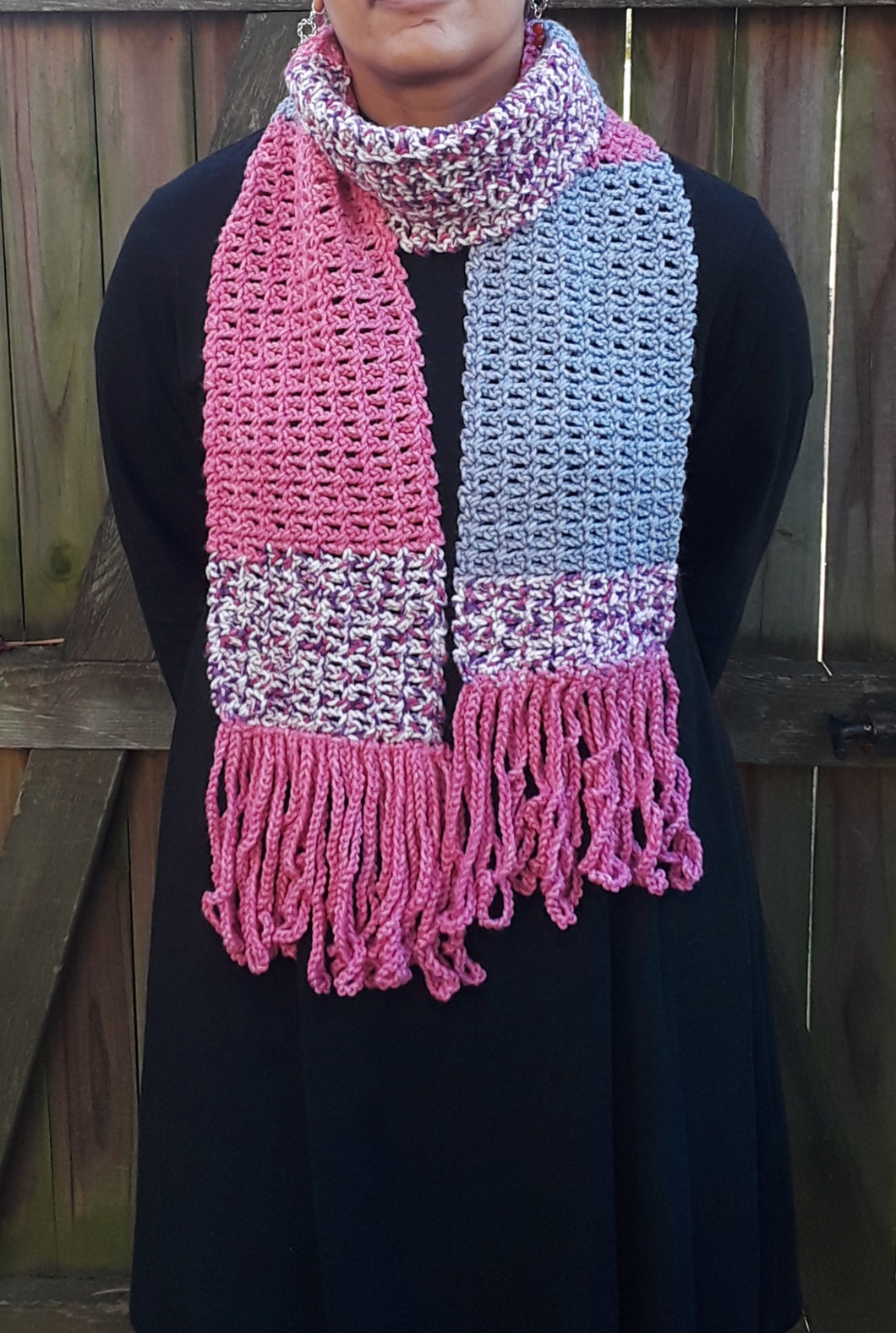 Strawberry Sorbet Crochet Scarf