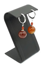 Load image into Gallery viewer, Amber Color Quartzite Huggie Earrings
