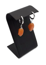 Load image into Gallery viewer, Apricot Color Quartzite Huggie Earrings
