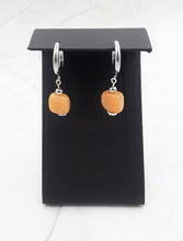 Load image into Gallery viewer, Butterscotch Color Quartzite Huggie Earrings
