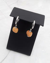 Load image into Gallery viewer, Butterscotch Color Quartzite Huggie Earrings
