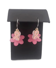 Load image into Gallery viewer, Tutu Breast Cancer Awareness Earrings with Rose Quartz
