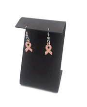Load image into Gallery viewer, Rose Breast Cancer Awareness Earrings
