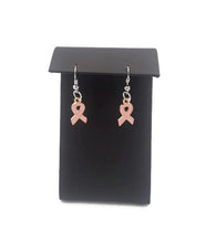 Load image into Gallery viewer, Rose Breast Cancer Awareness Earrings
