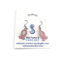 Load image into Gallery viewer, Lily Breast Cancer Awareness Earrings
