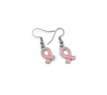 Load image into Gallery viewer, Lily Breast Cancer Awareness Earrings
