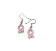 Load image into Gallery viewer, Lily Breast Cancer Awareness Earrings
