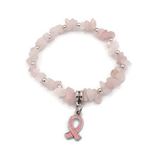 Load image into Gallery viewer, Rose Quartz Nugget Bead Stretch Bracelet
