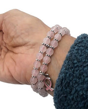 Load image into Gallery viewer, Rose Quartz Double Strand Stretch Bracelet
