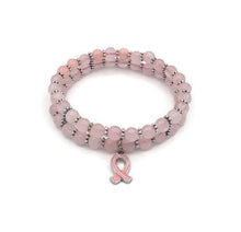 Load image into Gallery viewer, Rose Quartz Double Strand Stretch Bracelet
