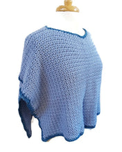 Load image into Gallery viewer, Periwinkle Boatneck Poncho Top
