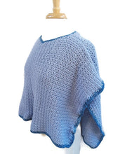 Load image into Gallery viewer, Periwinkle Boatneck Poncho Top
