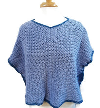 Load image into Gallery viewer, Periwinkle Boatneck Poncho Top
