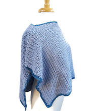 Load image into Gallery viewer, Periwinkle Boatneck Poncho Top
