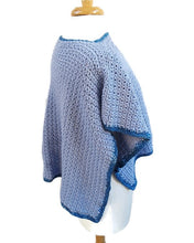 Load image into Gallery viewer, Periwinkle Boatneck Poncho Top
