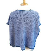 Load image into Gallery viewer, Periwinkle Boatneck Poncho Top
