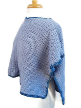 Load image into Gallery viewer, Periwinkle Boatneck Poncho Top

