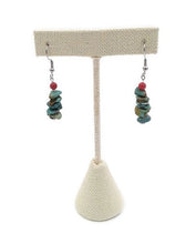 Load image into Gallery viewer, Southwest Style Turquoise &amp; Red Coral Earrings
