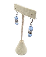 Load image into Gallery viewer, Crystal Blue Glass Bead Earrings
