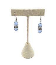 Load image into Gallery viewer, Crystal Blue Glass Bead Earrings
