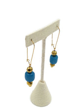 Load image into Gallery viewer, Turquoise Color Ceramic Bead Earrings
